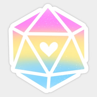 Pansexual Pixie Heart Dice Sticker